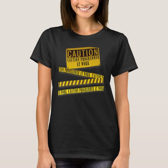 KATASTNINGSPROGRAM vid varning om arbetsband T Shirt (Framsida)