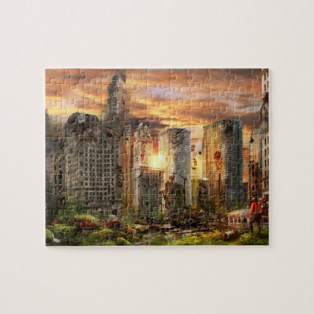 Katastrof - Chicago, IL - Måste gå ut med hunden Pussel (Horisontell)