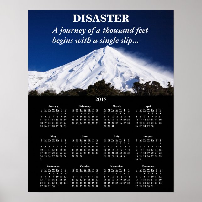 Katastrof i demografisk kalender 2015 poster (Framsidan)