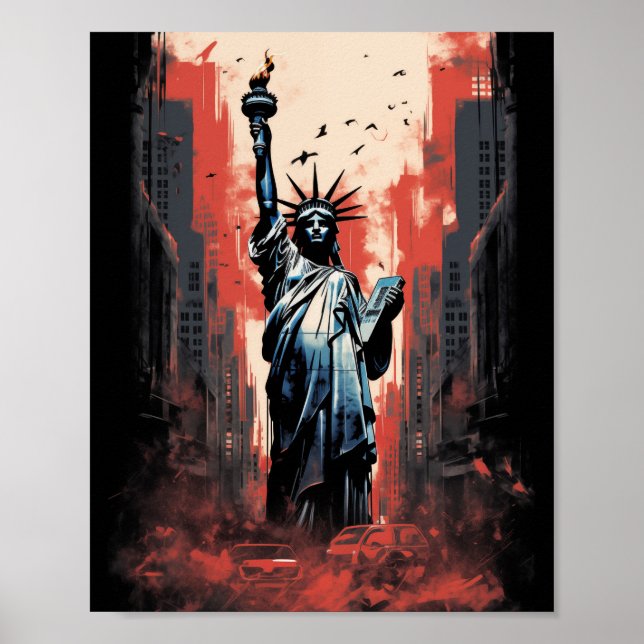 Katastrof runt Frihetsgudinnan Poster (Framsidan)
