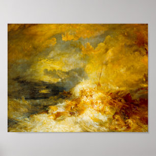 Katastrof till havs av J. M. W. Turner Poster