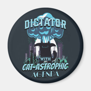 Katastrofal Rolig Kattdesign Magnet