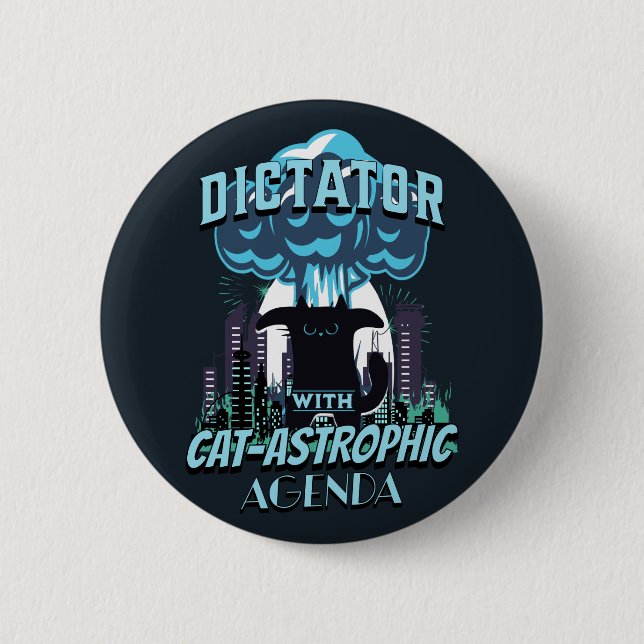 Katastrofatisk, funn kattdesign knapp (Framsida)