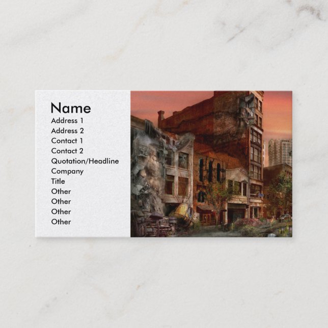 Katastrofen - Pittsburgh, PA - Y2K Kryp Visitkort (Framsida)