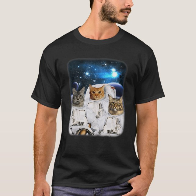 Katastronaut med katthuvud i Ga T Shirt (Framsida)