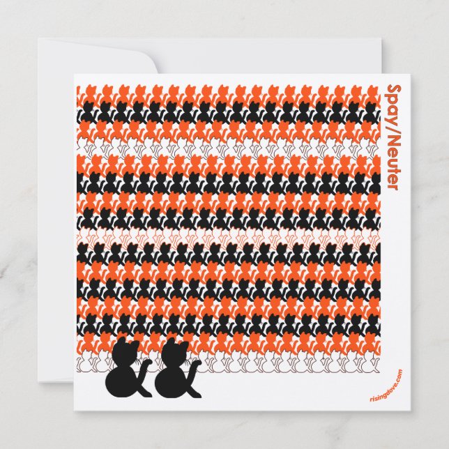 "Katcetera: Spay/Neuter’ Spara hos fåglar Julkort (Framsida)