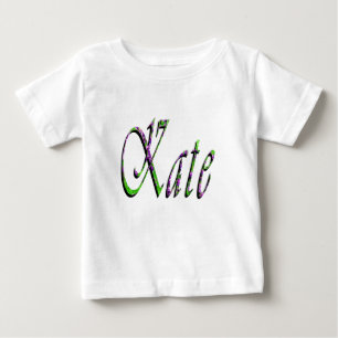 "Kate" Blommig Lavendel Kate Namn, T Shirt