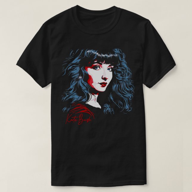 Kate Bush Retro Design på 80-talet T Shirt (Design framsida)