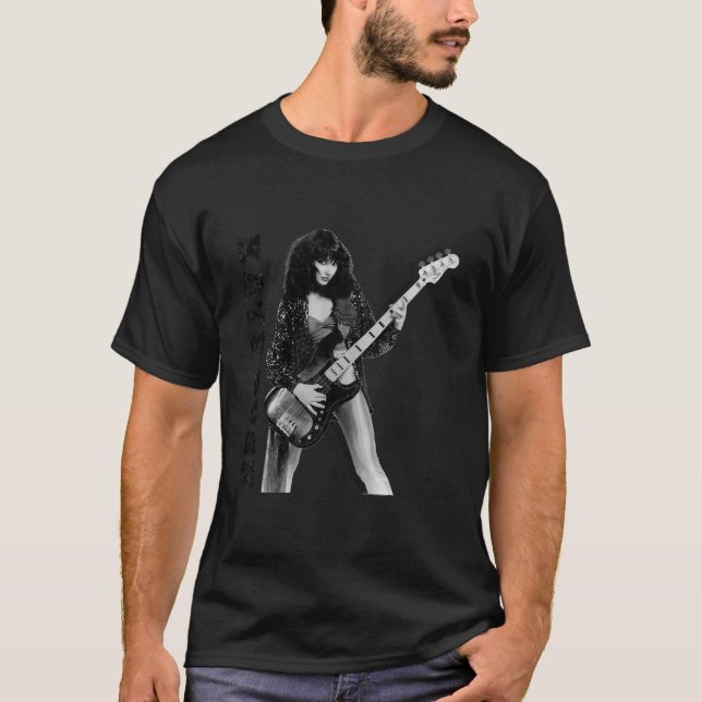 Kate Bush spelar ut Bass lustig gåva T Shirt (Framsida)