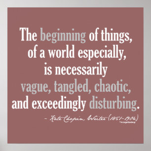 Kate Chopin citationstecken Poster