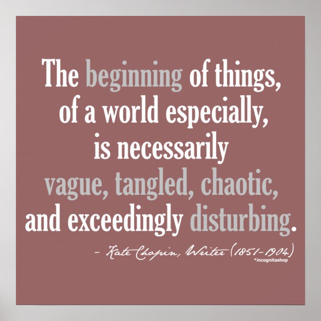 Kate Chopin Quote Poster (Framsidan)