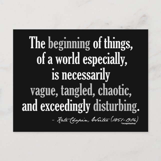 Kate Chopin Quote Vykort (Framsida)