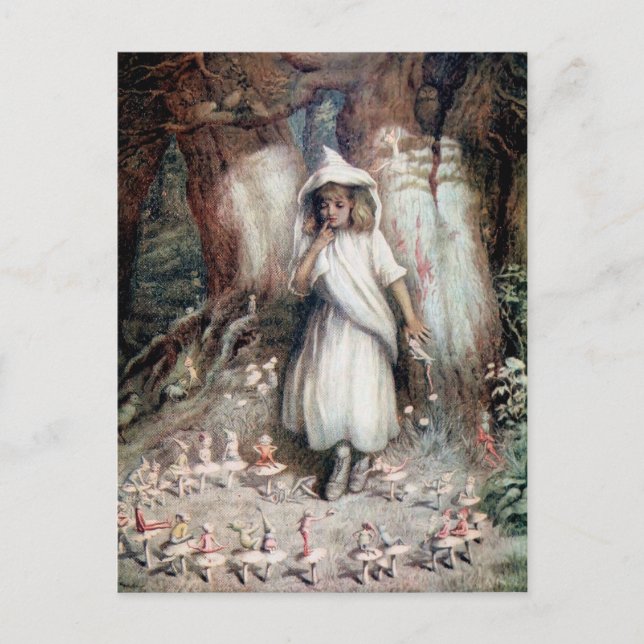 Kate Greenaway: Elf Ring Vykort (Framsida)