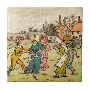 Kate Greenaway ring runt om Roseyen Kakelplatta
