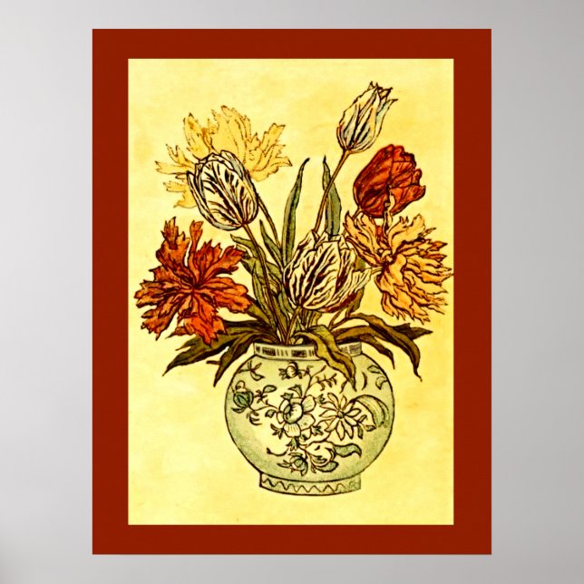 Kate Greenaway Victorian Vintage Bouquet Poster (Framsidan)