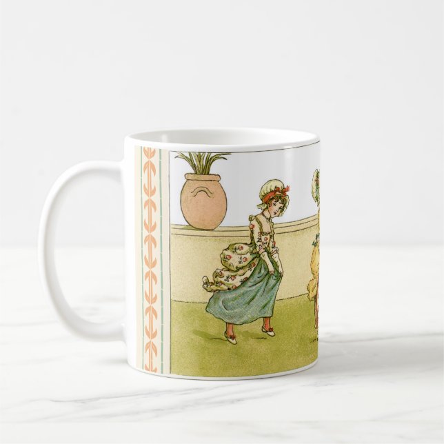 Kate Greenaway Vintage Garden Girls Mugg (Vänster)