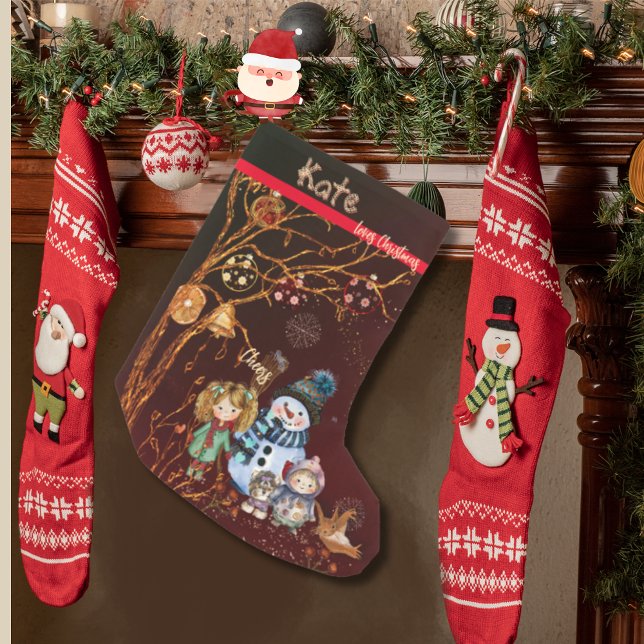 Kate kärlek jul liten julstrumpa (Kate loves Christmas Small Christmas Stocking)