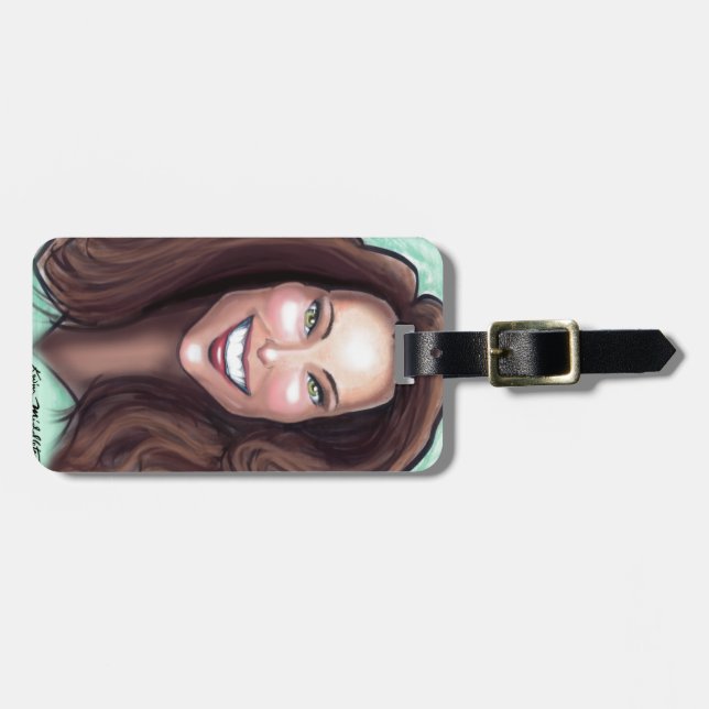 Kate Middleton Caricature Bagagebricka (Horisontell Framsida)