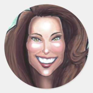 Kate Middleton Caricature Runt Klistermärke