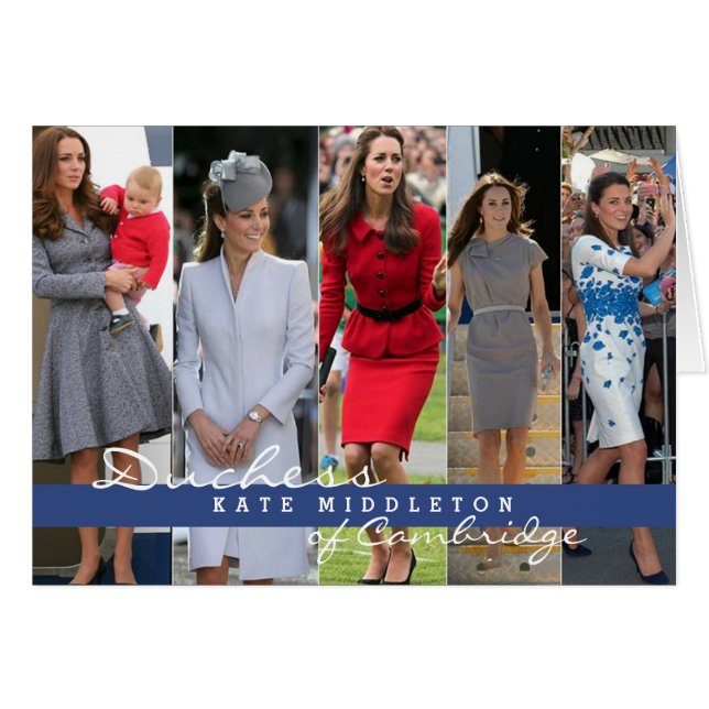 Kate Middleton Prince George Hälsningskort (Framsidan Horizontal)