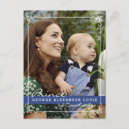 Kate Middleton Prince George Vykort