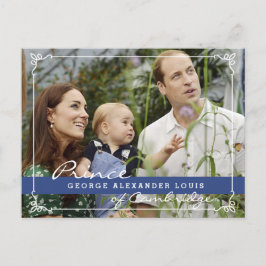 Kate Middleton Prince George Vykort