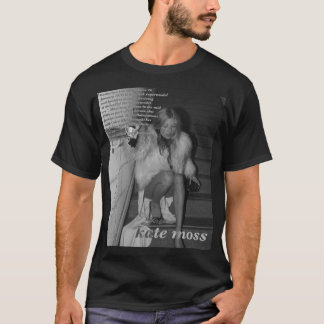 kate moss black and white t shirt