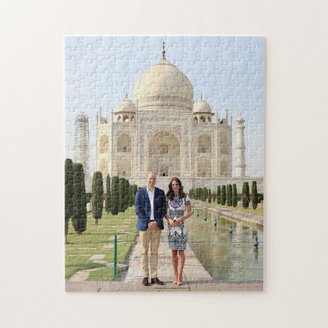 Kate och William - Taj Mahal Pussel (Vertikal)