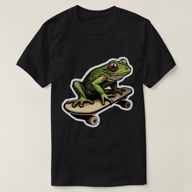 Kateboardgroda (16) t shirt (Design framsida)