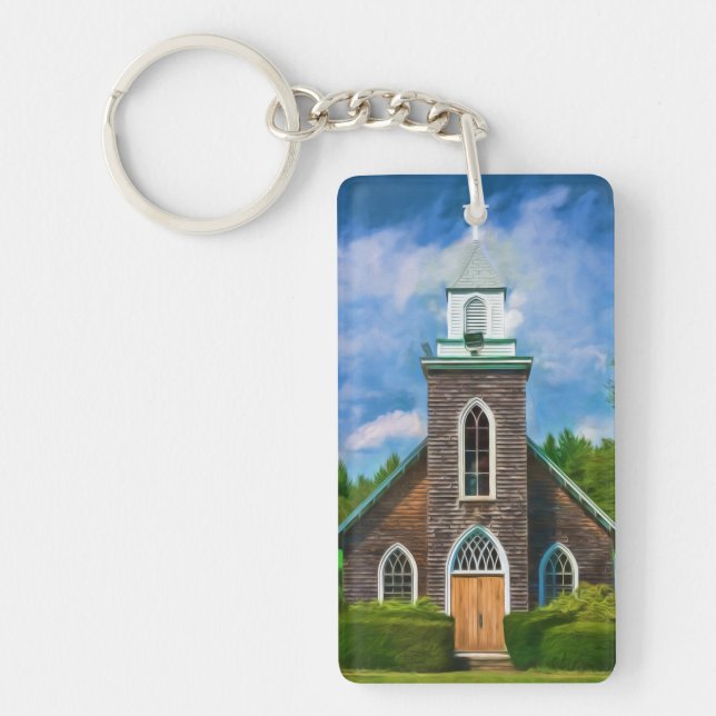 Katedral - akrylisk nyckelkedja i Camp (Framsidan)
