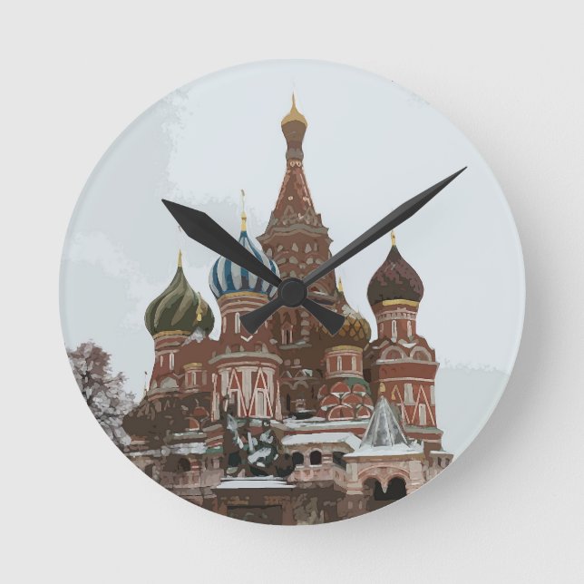 Katedral_eng för Saint Basil Rund Klocka (Framsida)