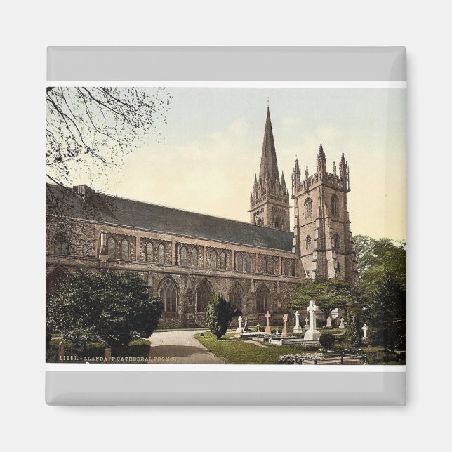 Katedral från norra delen, Llandoff (dvs. Llandaff Magnet (Framsidan)