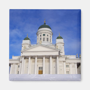 Katedral i Helsingfors (Tuomiokirkko) i vinter Magnet