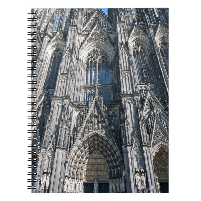Katedral i Köln Anteckningsbok Med Spiral (Framsidan)