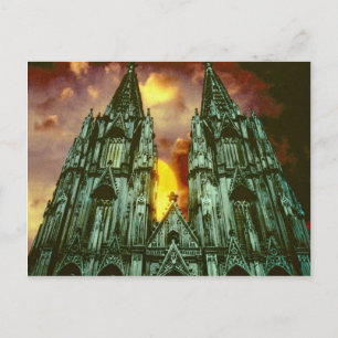 Katedral i Köln med sol Vykort