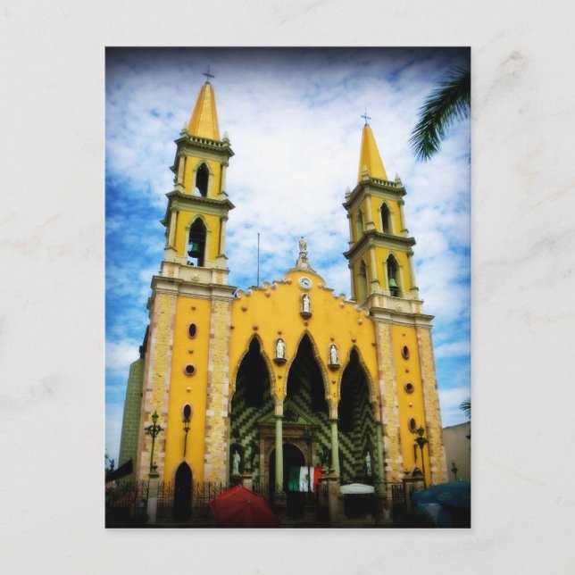 Katedral i Mazatlan Mexico Church Postcard Vykort (Framsida)