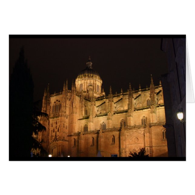 Katedral i Salamanca Hälsningskort (Framsidan Horizontal)