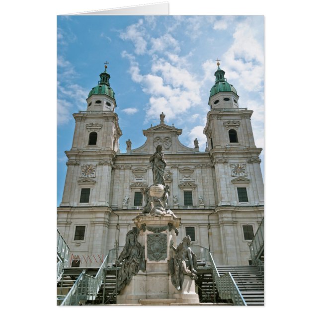 Katedral i Salzburg Hälsningskort (Framsidan)