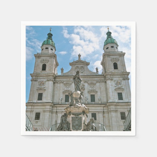 Katedral i Salzburg Pappersservett (Framsidan)