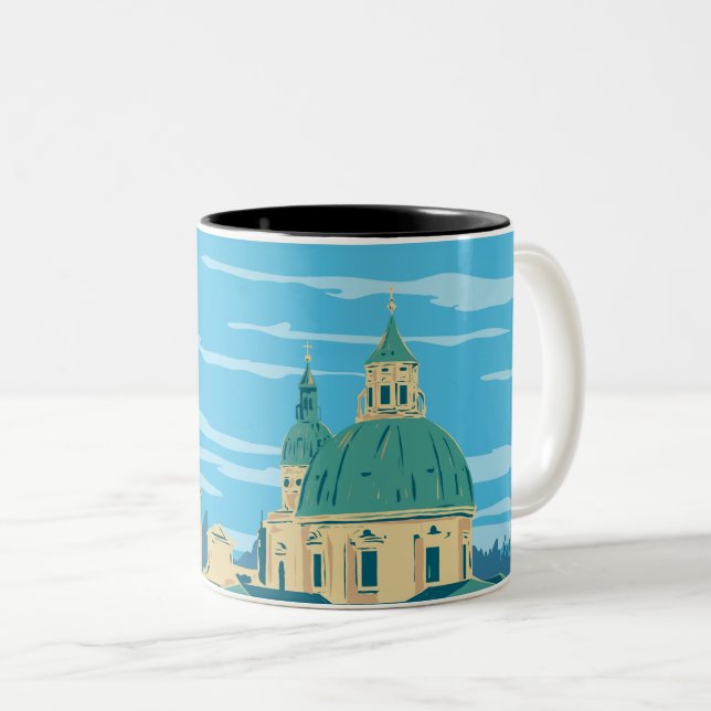 Katedral i Salzburg Två-Tonad Mugg (Framsida höger)