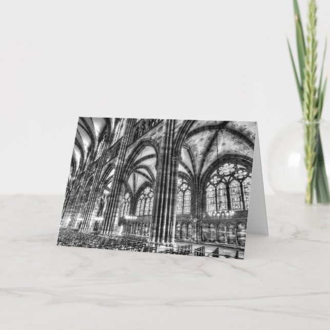 Katedral i Strasbourg - lagat glas Kort (Framsida)