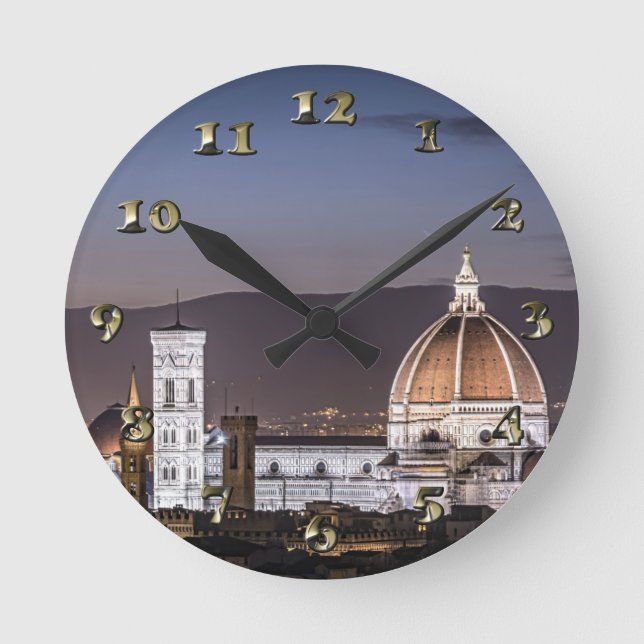 Katedral - Italien Florans Rund Klocka (Framsida)