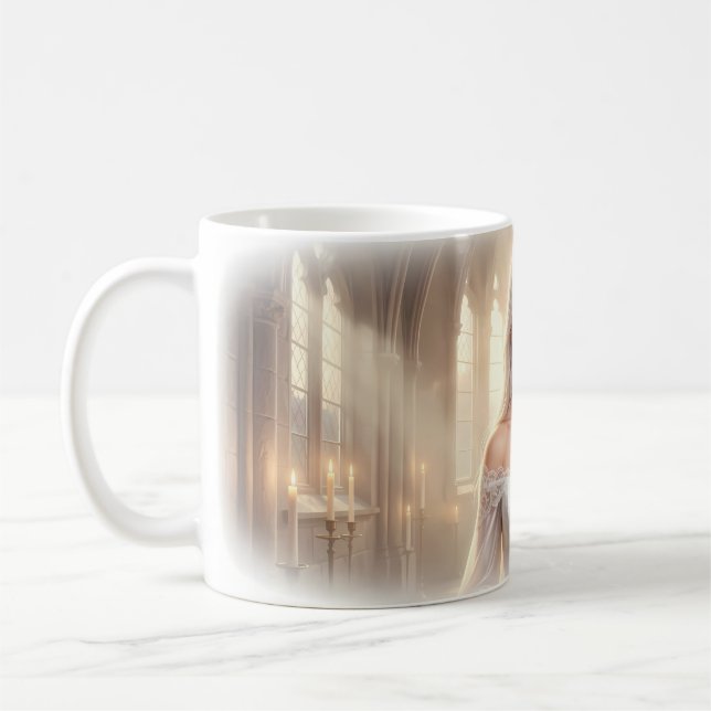 Katedral Ljusstyrka och Elfenbensdröm Brudmugg Kaffemugg (Vänster)