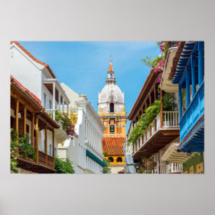 Katedral och balkonier poster