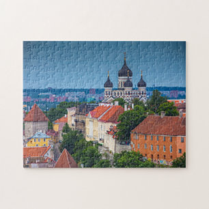 Katedral och Cityscape Estland Pussel