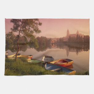 Katedral och floden Tormes, Salamanca, Kastilien Kökshandduk