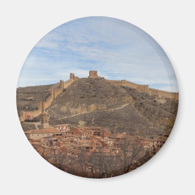 Katedral- och stadsmurarna Albarracín, Aragonien S Magnet (Framsidan)