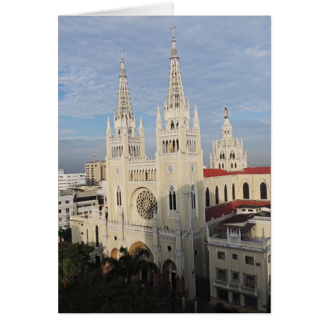 Katedral på morgonen - Guayaquil - Ecuador Hälsningskort (Framsidan)