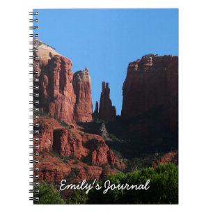Katedral Sten i Sedona Arizona Monument Anteckningsbok Med Spiral