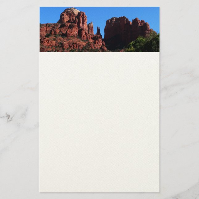 Katedral Sten i Sedona Arizona Monument Brevpapper (Framsida)